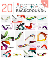 Motion concept abstract background set