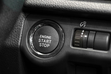 start stop engine buttons in car