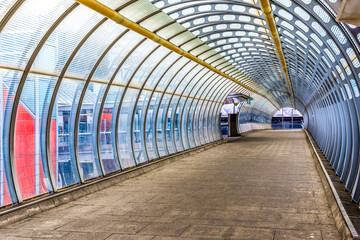 Poplar pedestrian tunnel footbridge in London