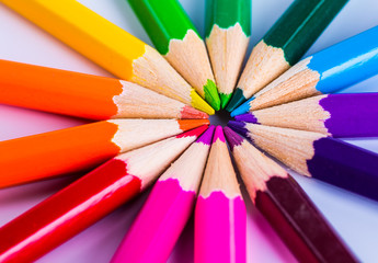 Abstract background from color pencils