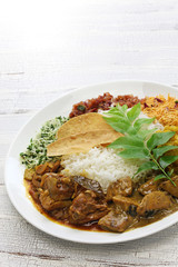 sri lankan rice and curry dish