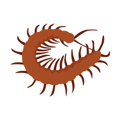 Pest control concept with insects exterminator silhouette flat vector illustration