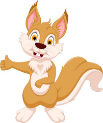 cute squirrel cartoon showing