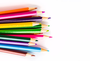 Fototapeta premium Abstract background from color pencils