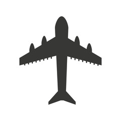 airplane silhouette isolated icon design