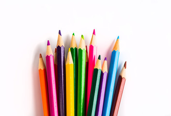 Fototapeta premium Abstract background from color pencils