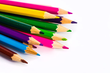 Abstract background from color pencils