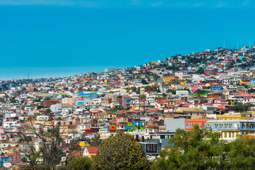 Fototapeta na wymiar Houses on Valparaiso