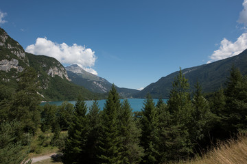 Fototapeta na wymiar lake View from montains