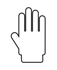 hand stop isolated icon design