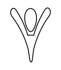 human figure silhouette isolated icon design