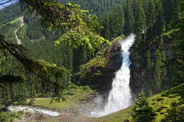 Naklejka na ściany i meble Krimml Waterfalls in High Tauern National Park (Austria)