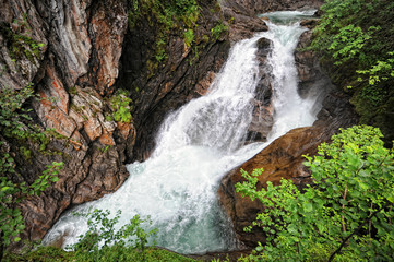 Krimml Waterfalls in  High Tauern National Park (Austria)