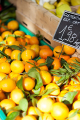 clémentines sur un marché