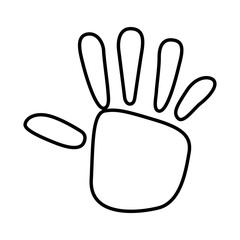 Obraz premium hand print isolated icon design