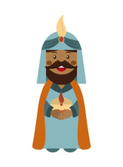 King wizard icon epiphany isolated design