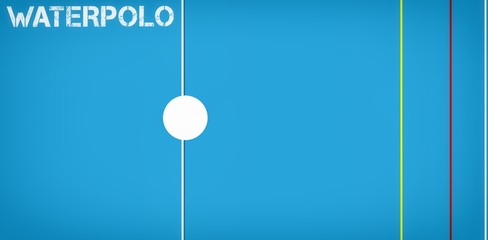 Waterpolo message written in white