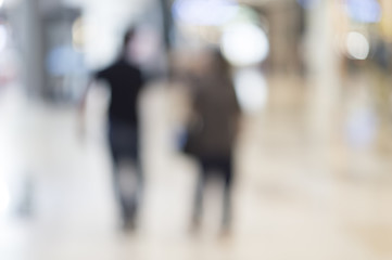 Abstract blur of shopping mall background