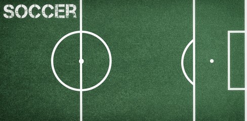 Soccer message written in white