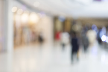 Abstract blur of shopping mall background