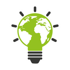 eco bulb isolated icon design
