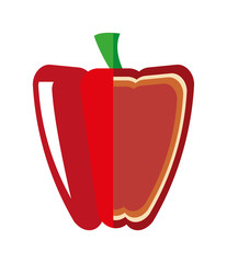 fresh pepper  isolated icon design