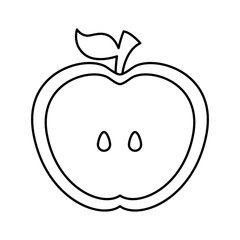 apple fruit isolated icon design