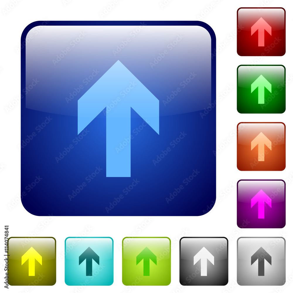 Poster color up arrow square buttons