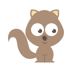 squirrel character isolated icon design