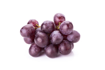 Bunch of red grapes Isolated on white background