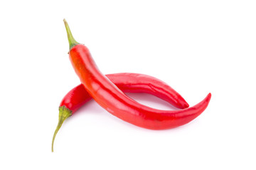 Red chili pepper isolated on a white background