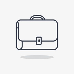 Suitcase icon. Conceptual image of business, finance, reporting, business world. Cartoon flat vector illustration. Objects isolated on a white background.