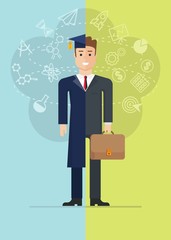 Cartoon flat vector illustration. Objects isolated on a background.