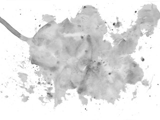 Abstract painted ink and watercolor,color splatter for use in brushes or background for abstract...