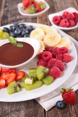 fruit and chocolate dip