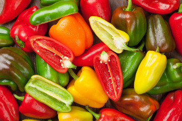 Fresh colorful bell peppers