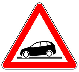 sd35 Schild-Dreieckig - Symbol-Schild - Vorsicht gef&auml;hrliche Querrillen - unebene Fahrbahn - g4467