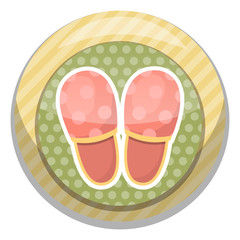 Vector illustration of home slippers.