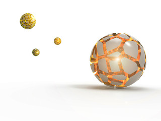 Fire Ball Digital isolate Backgrounds