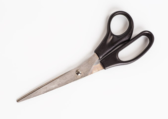 Large dressmaking or tailoring scissors, isolated - big scissors