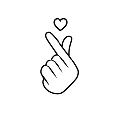 Sign icon symbol hand heart
