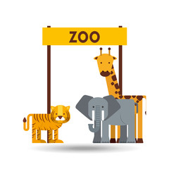zoo animals  design  - obrazy, fototapety, plakaty