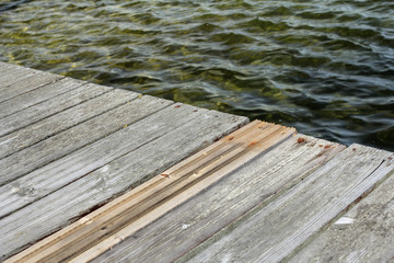 Fototapeta premium wooden pier and sea