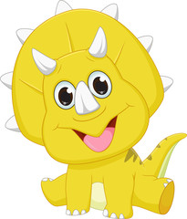 Cute triceratops cartoon © wisnu_Ds