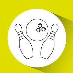 Fototapeta premium bowling sport design 