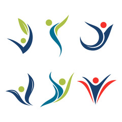 Abstract Human Spirit Symbol Collection Set