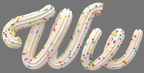 White cream candy font
