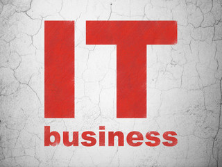 Obraz premium Business concept: IT Business on wall background