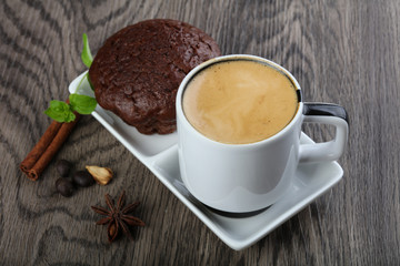 Coffee with muffin