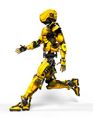 Naklejki  yellow robot
